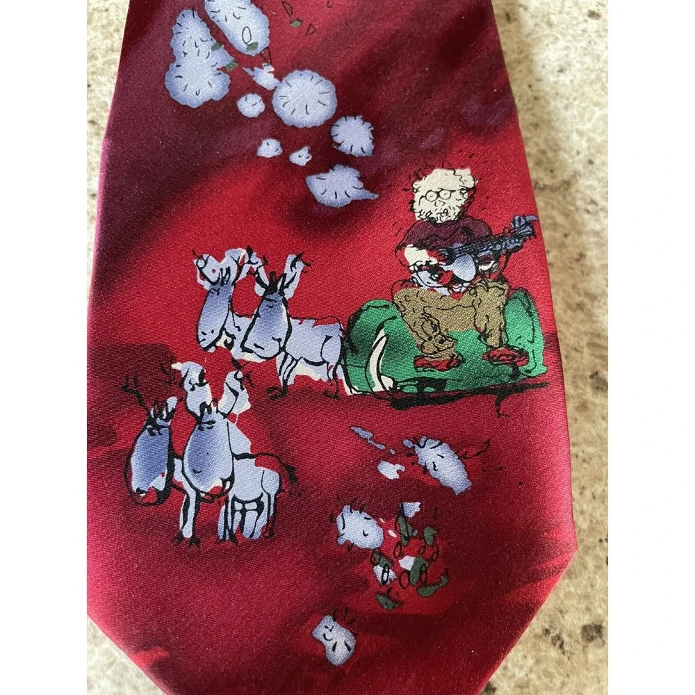 Vtg  J. Garcia Men's‎ Necktie 100% Silk Like A Twittering Machine Collection 24